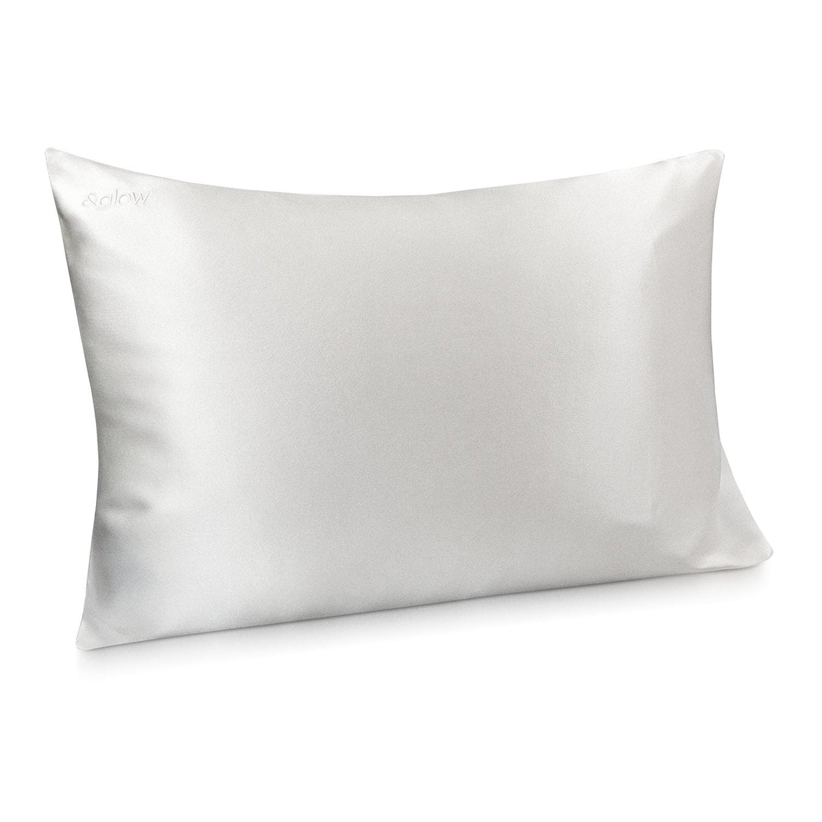 Funda de almohada de seda de morera en color blanco