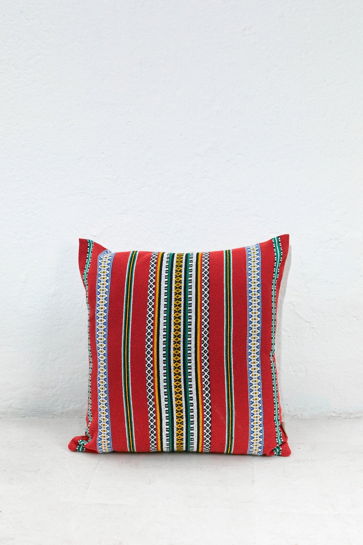 Granada stripe cushion cover, red, 50 × 45