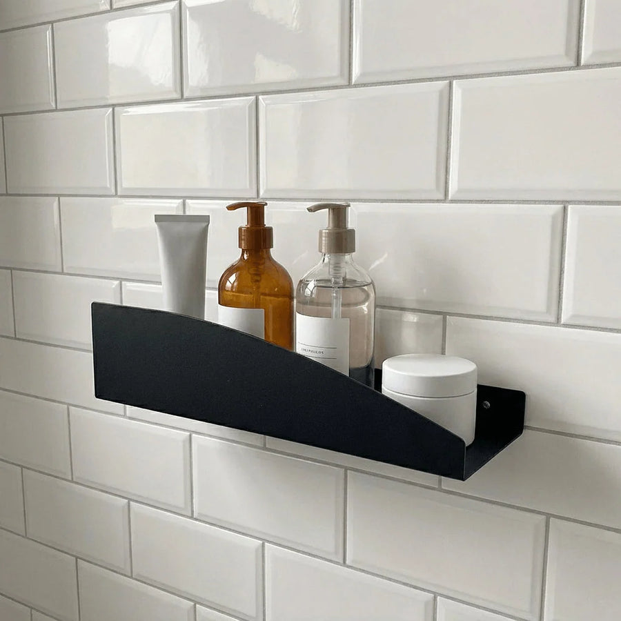 Repisa de pared de acero para baño, mediana, Torino