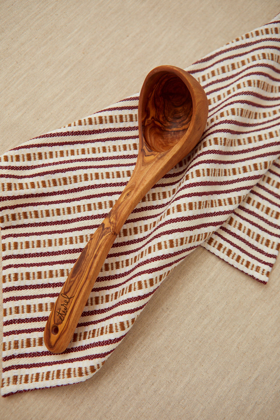 Cazo de cocina de madera de olivo, 30 cm