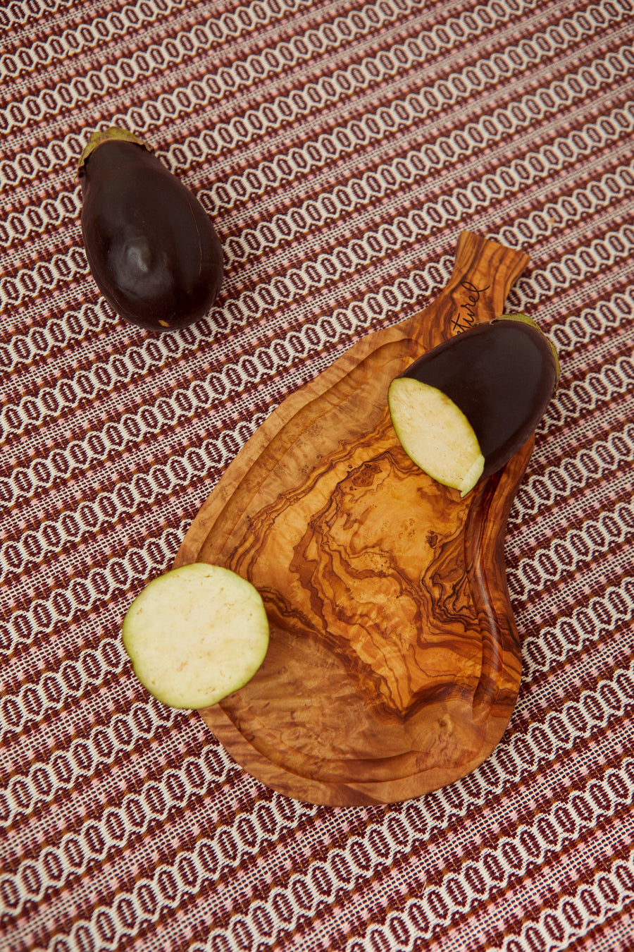 Tabla de cortar y servir de madera de olivo, pequeña