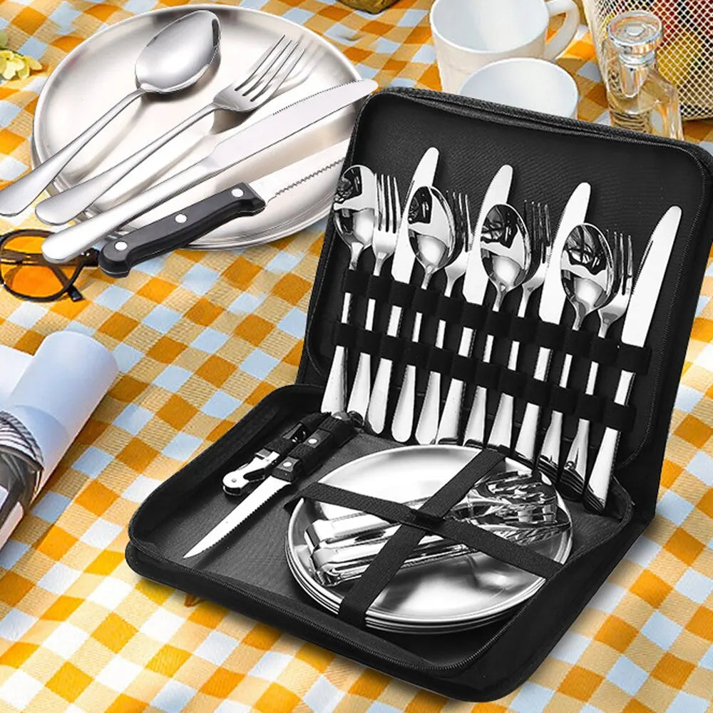 Stainless Steel Camping Cutlery Set