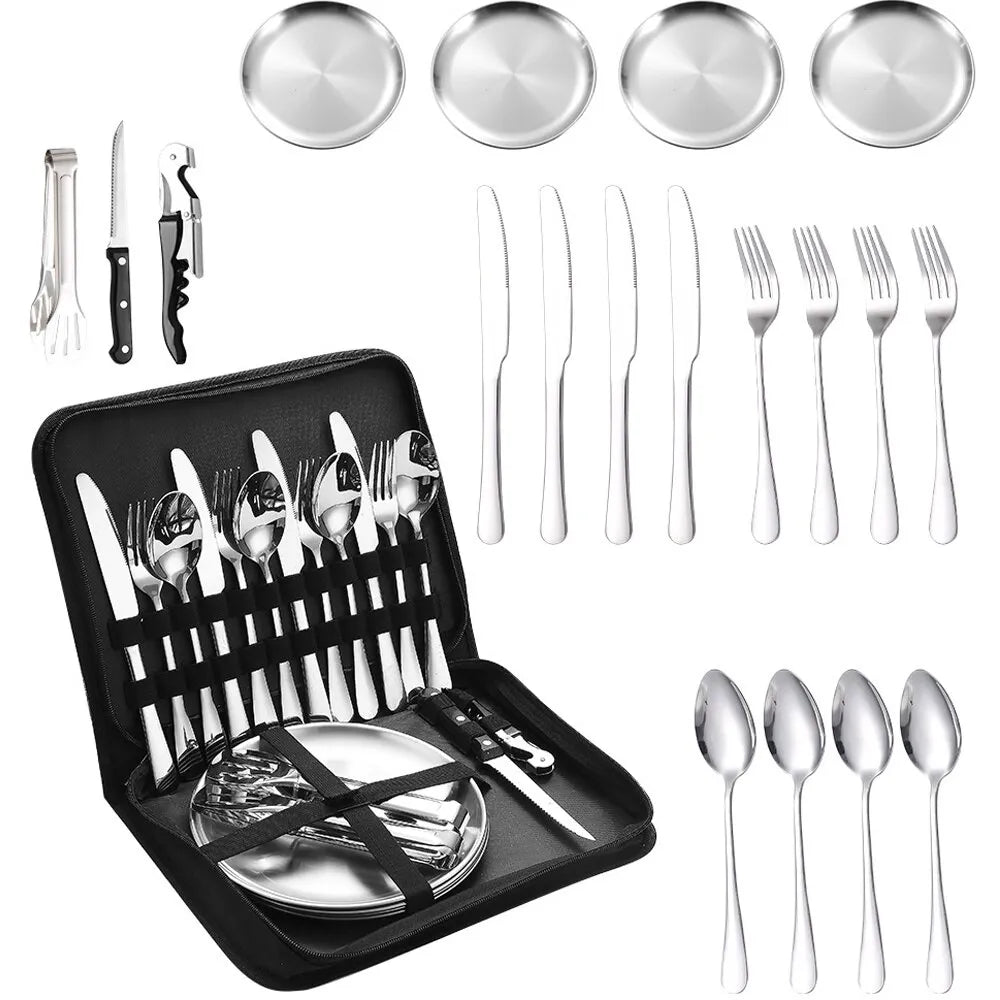 Stainless Steel Camping Cutlery Set