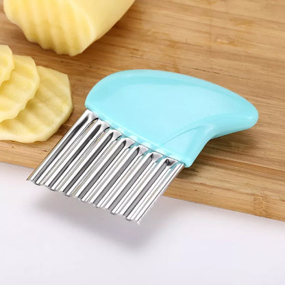 blue crinkle potato cutter