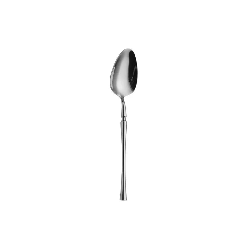 dessert spoon on white background