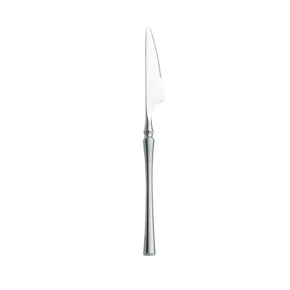 flat dinner knife on white background