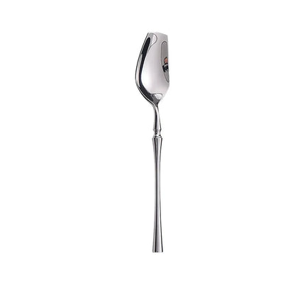 flat dinner spoon on white background