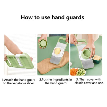 how to use vegetable slicer hand guards 