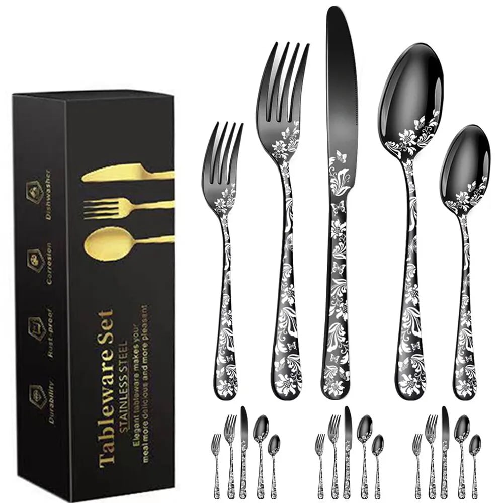 20 Piece Stainless Steel Tableware Set