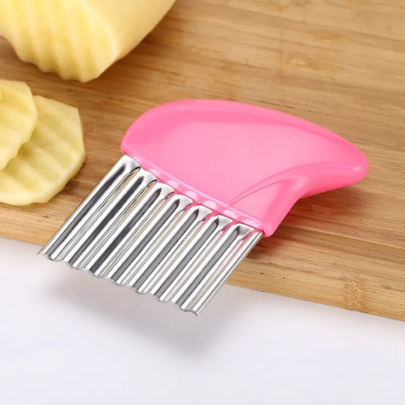 pink crinkle potato cutter